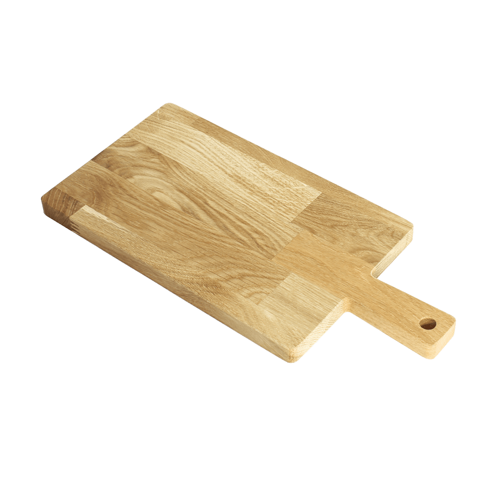 Servierbrett 33 x 15,5 cm Servierbrett aus Eichenholz ohne Hintergrund.