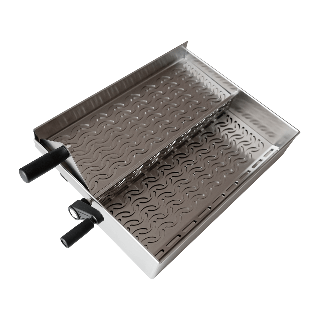 Belaugungsgerät aus Edelstahl ohne Hintergrund.