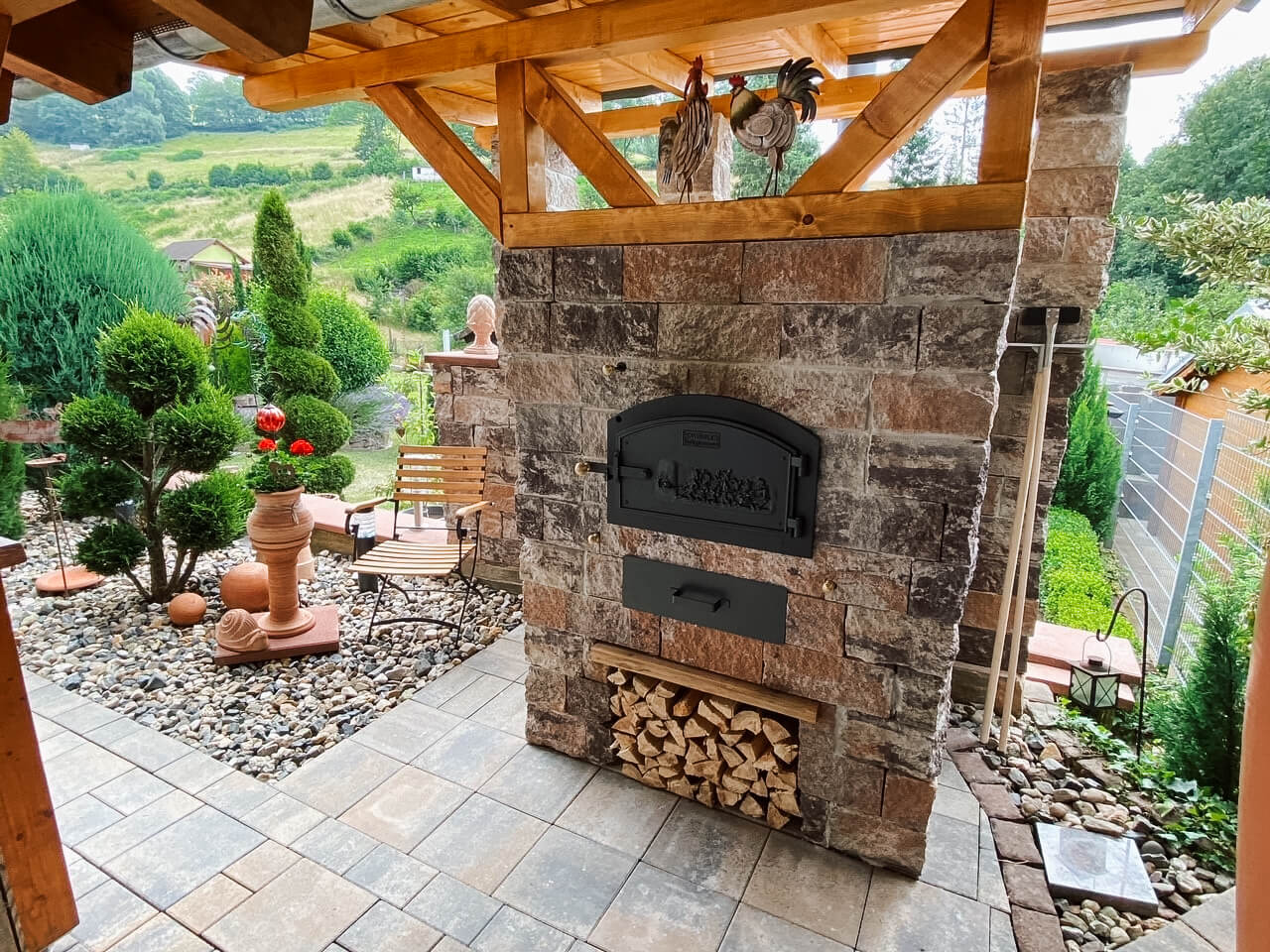 Traumbackhaus in einem Garten