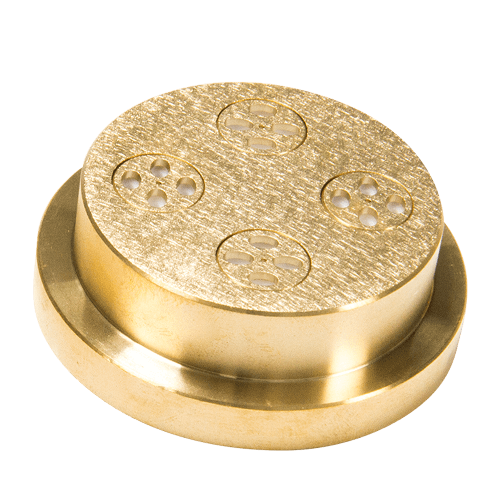 Nudelmatrize Nr. 12 für ovale Nudeln für Nudelmaschine Emma und PN 100 ohne Hintergrund.