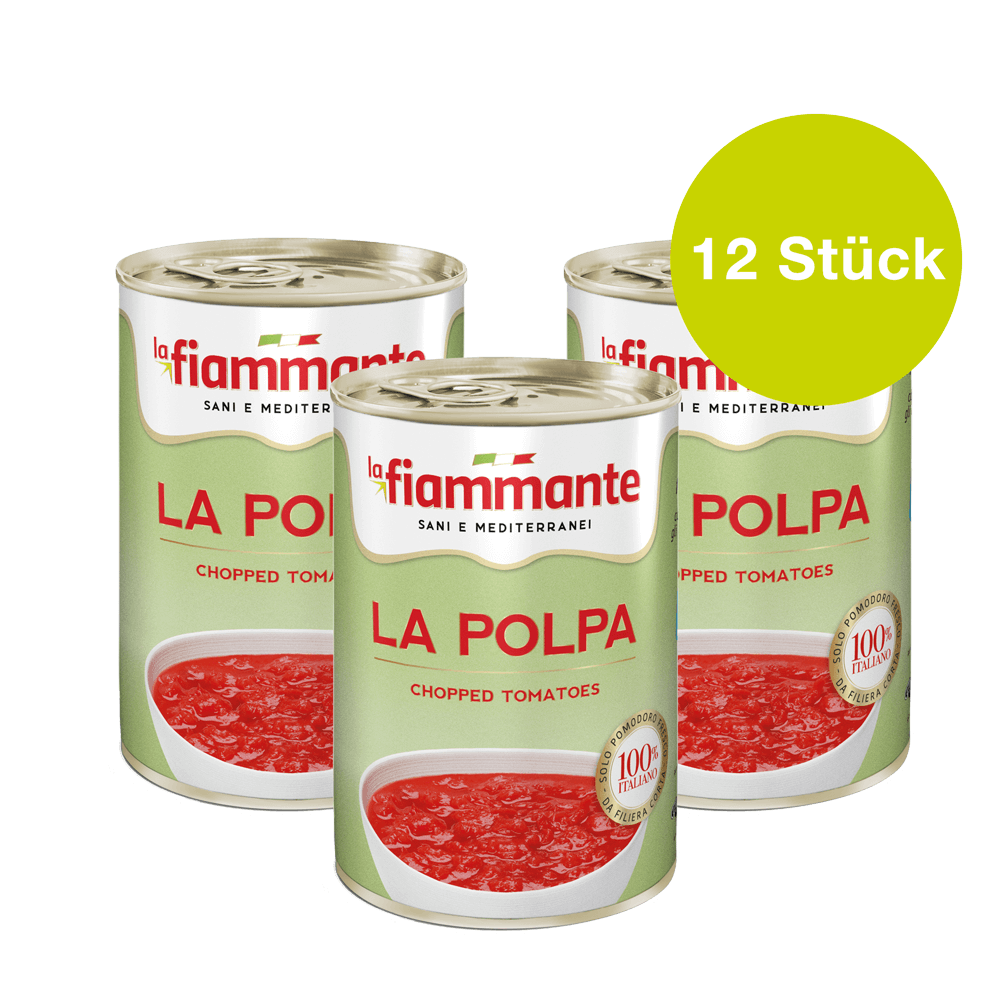 3 Dosen gehackte Tomaten von der Marke fiammante