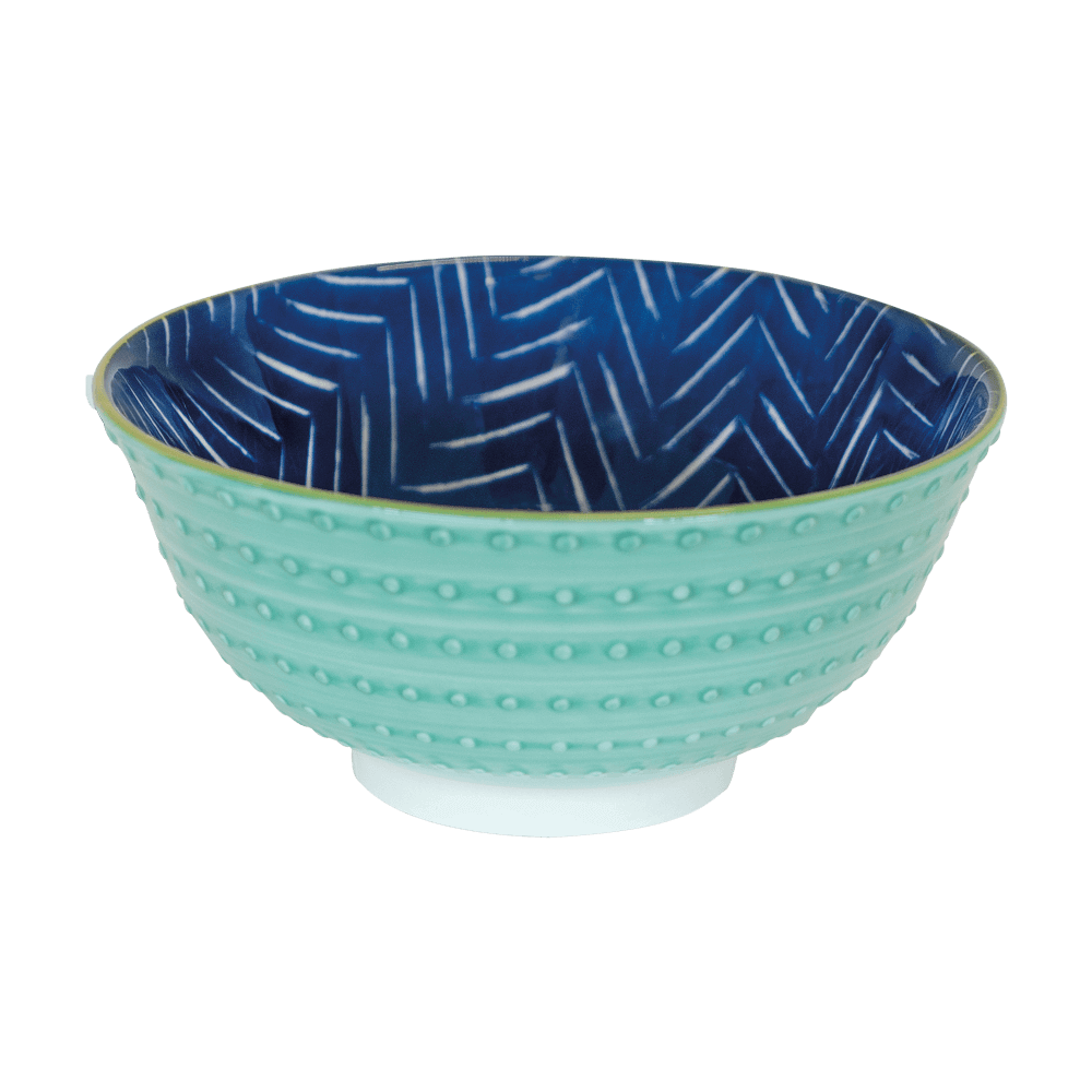 Eine blau, grüne Bowl ohne Hintergrund