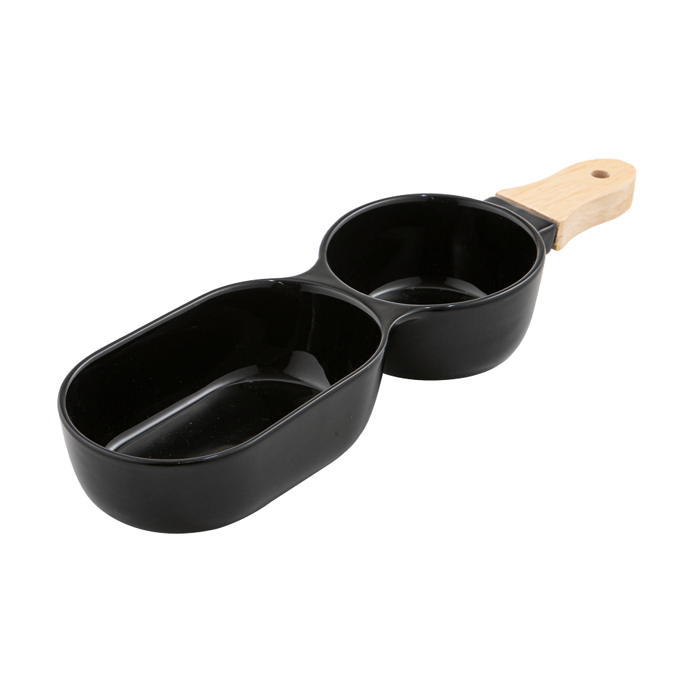 Servierstick 2-teilig - schwarz Schwarzer Servierstick 2-teilig ohne Hintergrund.