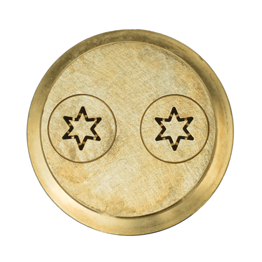 Nudelmatrize Nr. 378 für Stern-Nudeln ohne Hintergrund.