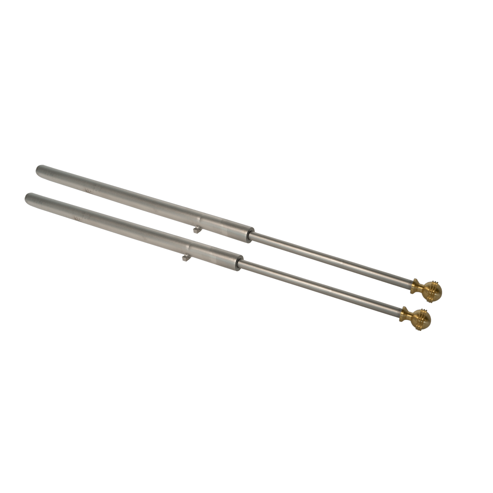 Zeichnung von einem Bausatz, Anleitung wie die Führungsrohre anzubringen sind