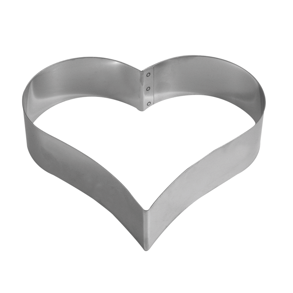Backrahmen Herz groß Es ist ein Backrahmen in Herzform zu sehen der ohne Hintergrund abgebildet ist