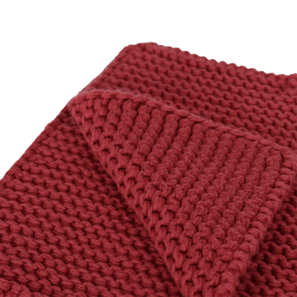 Hochwertige Topflappen aus Baumwolle Ein paar Topflappen in dunklem Antikrosa ohne Hintergrund