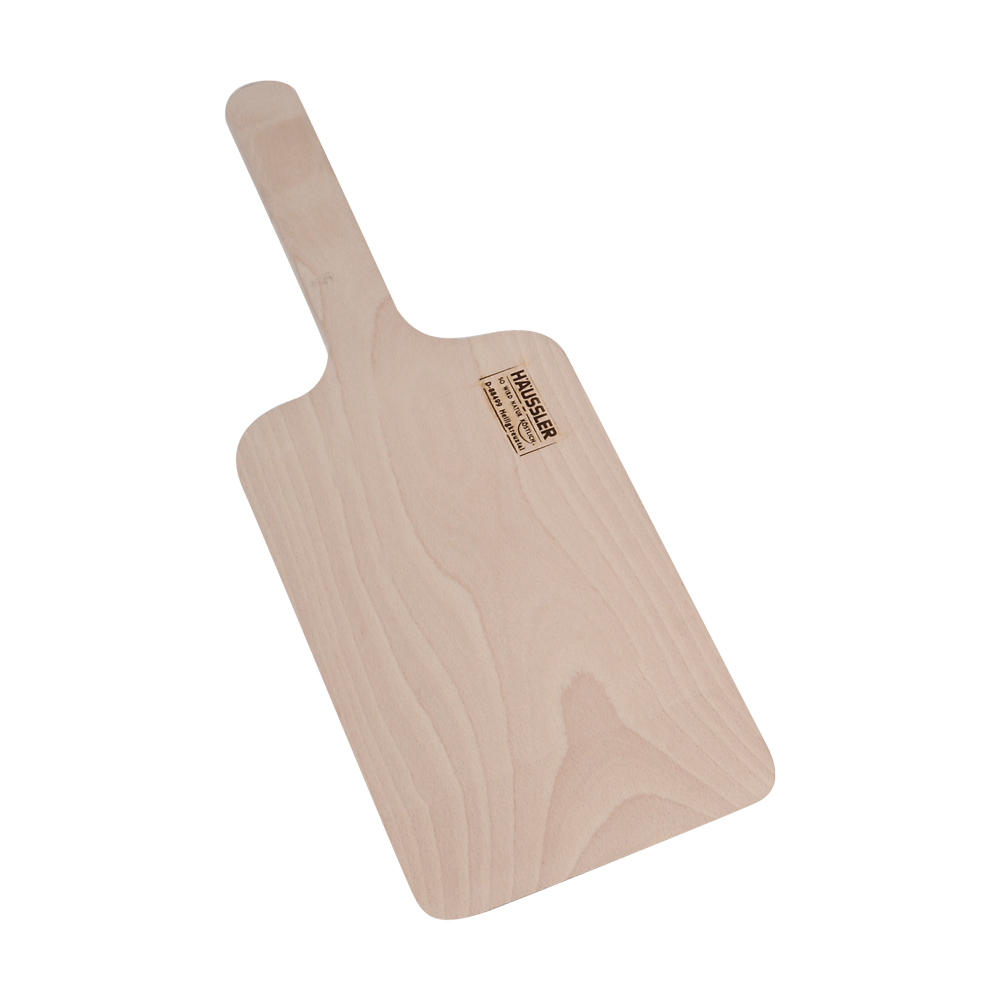 Hochwertiger Backschieber aus einem Stück Holz Buchbackschieber ohne Hintergrund