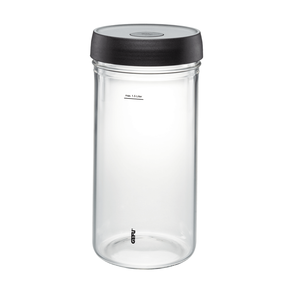 durchsichtigeFermentierglas mit Deckel ohne Hintergrund s Fermentierglas mit schwarzem Deckel ohne Hintergrund