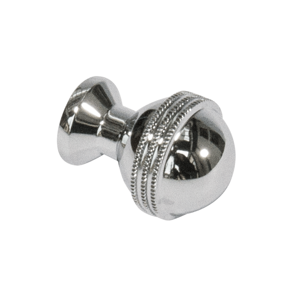 Knopf verchromt Verchromter Knopf für den Zug und den Griff des Holzbackofens.