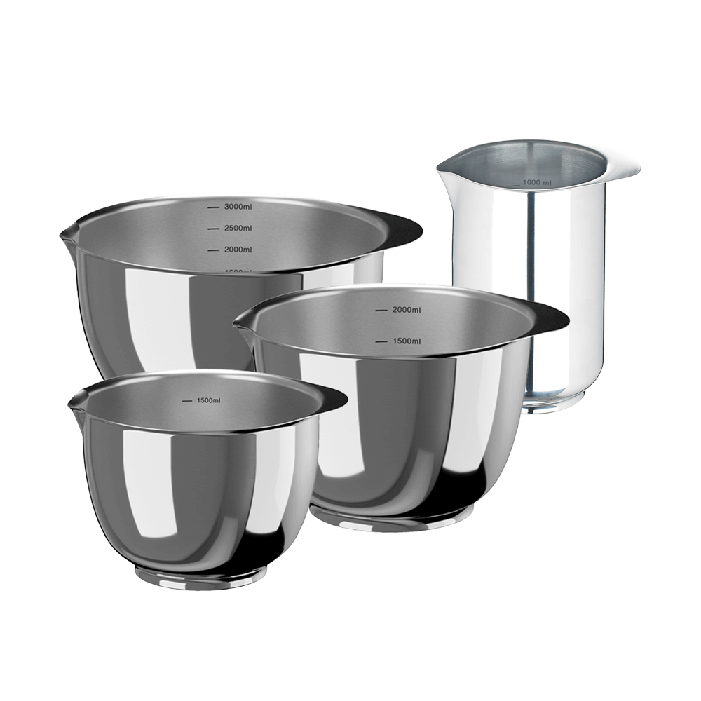 Robuste und hochwertige Edelstahlschüsseln Mehrere Edelstahlschüsseln ohne Hintergrund