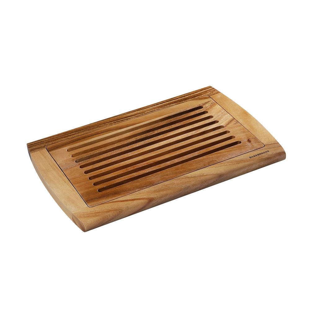 Schneidebrett mit Krümeleinsatz Schneidebrett aus Akazienholz