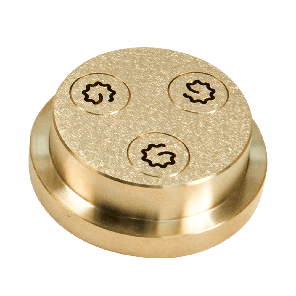 Nudelmatrize Nr. 380 für Fiorentini / Trompeten-Nudeln für Nudelmaschine Emma und PN 100 ohne Hintergrund.