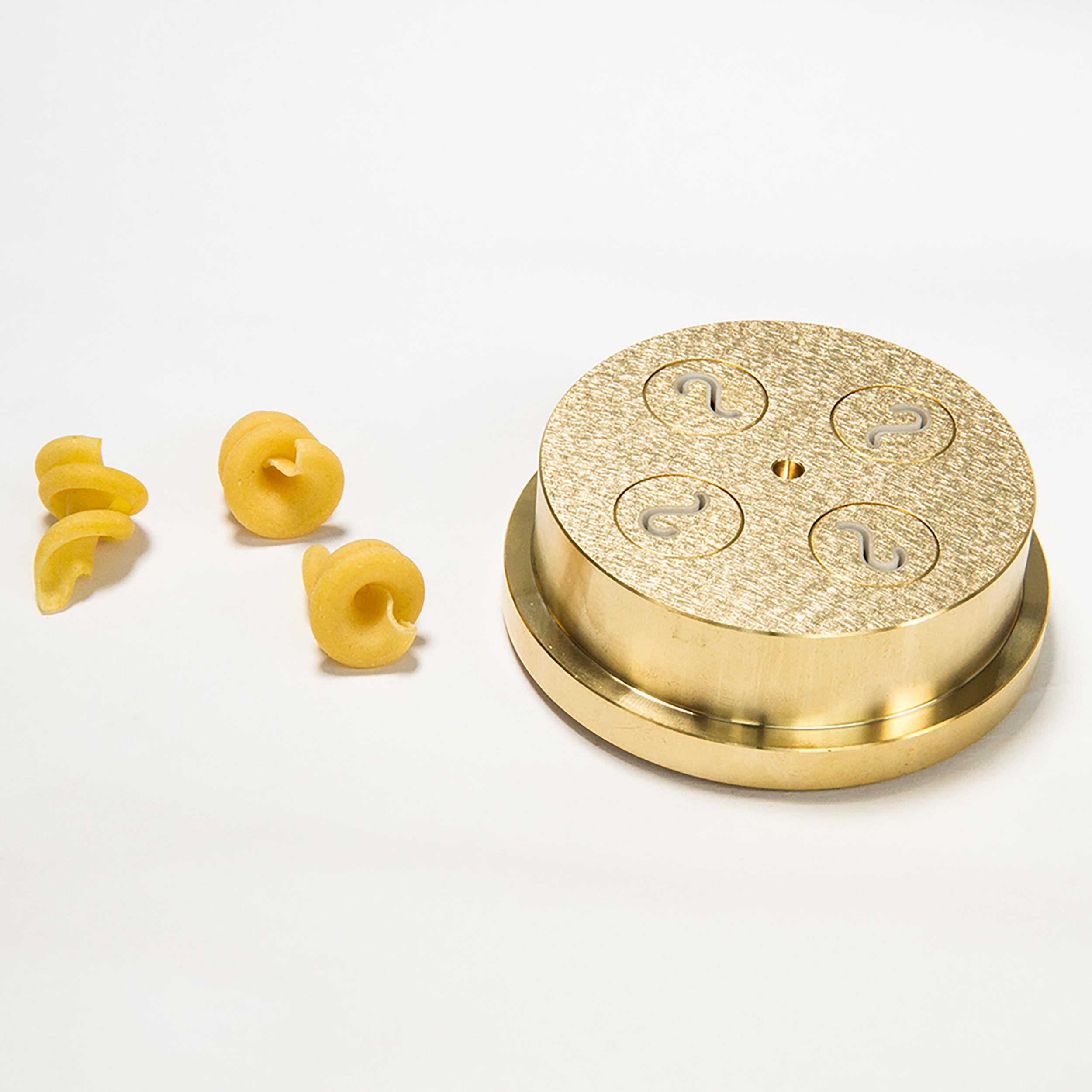 Matrize Nr. 370, Pasta 300 Matrize Schneckle für Pasta 300 mit Beispielnudeln