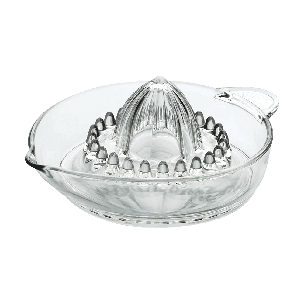 Zitronenpresse aus Glas ohne Hintergrund