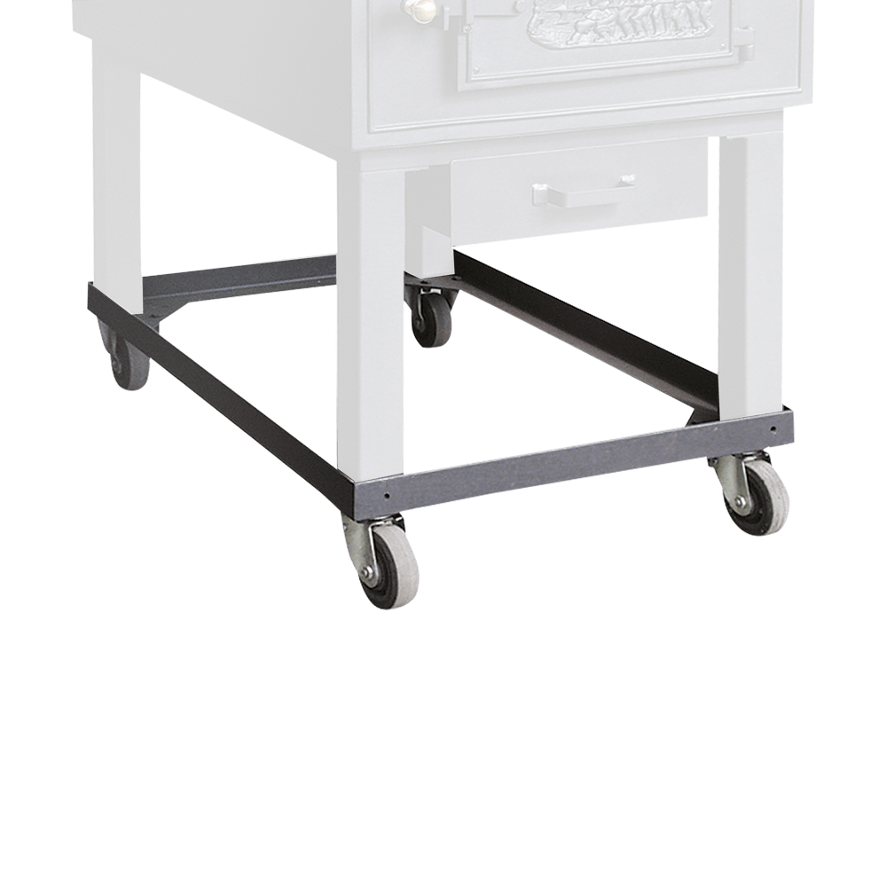 Räderrahmen für das Untergestell eines Holzbackofens ohne Hintergrund