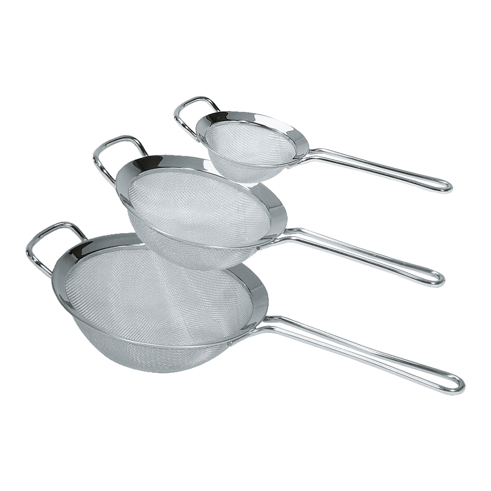 Drei Siebe mit Griff ohne Hintergrund