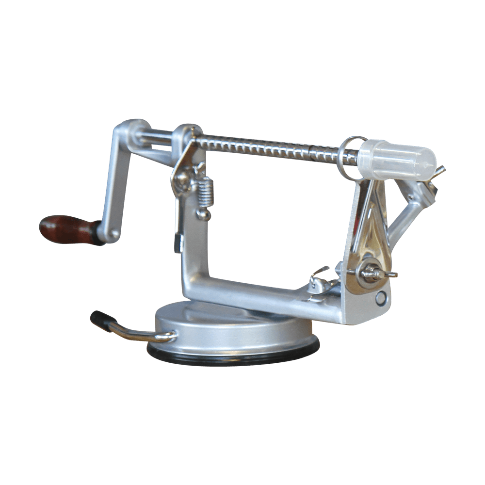 Apfelschäler aus Edelstahl ohne Hintergrund