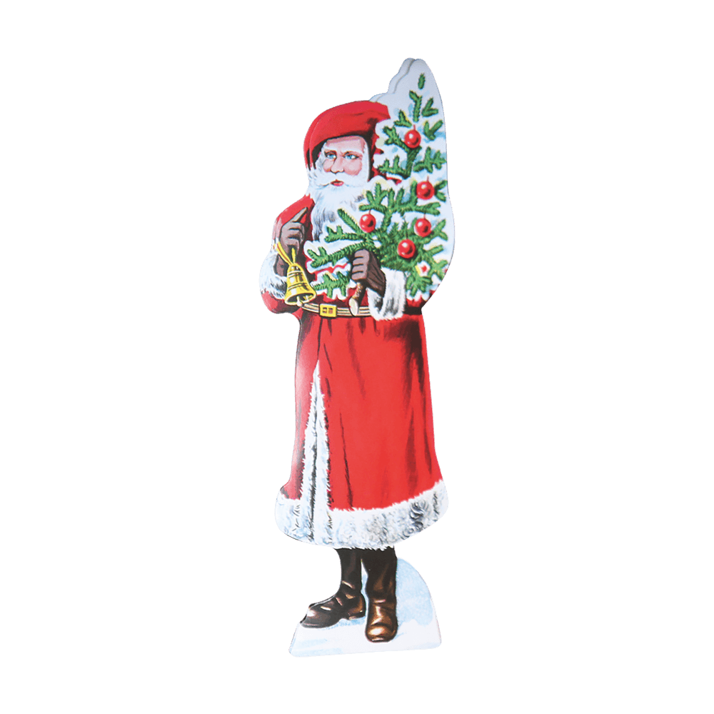 Nikolausbilder Bild von einem Nikolaus und einem Christbaum. Ohne Hintergrund abgebildet.