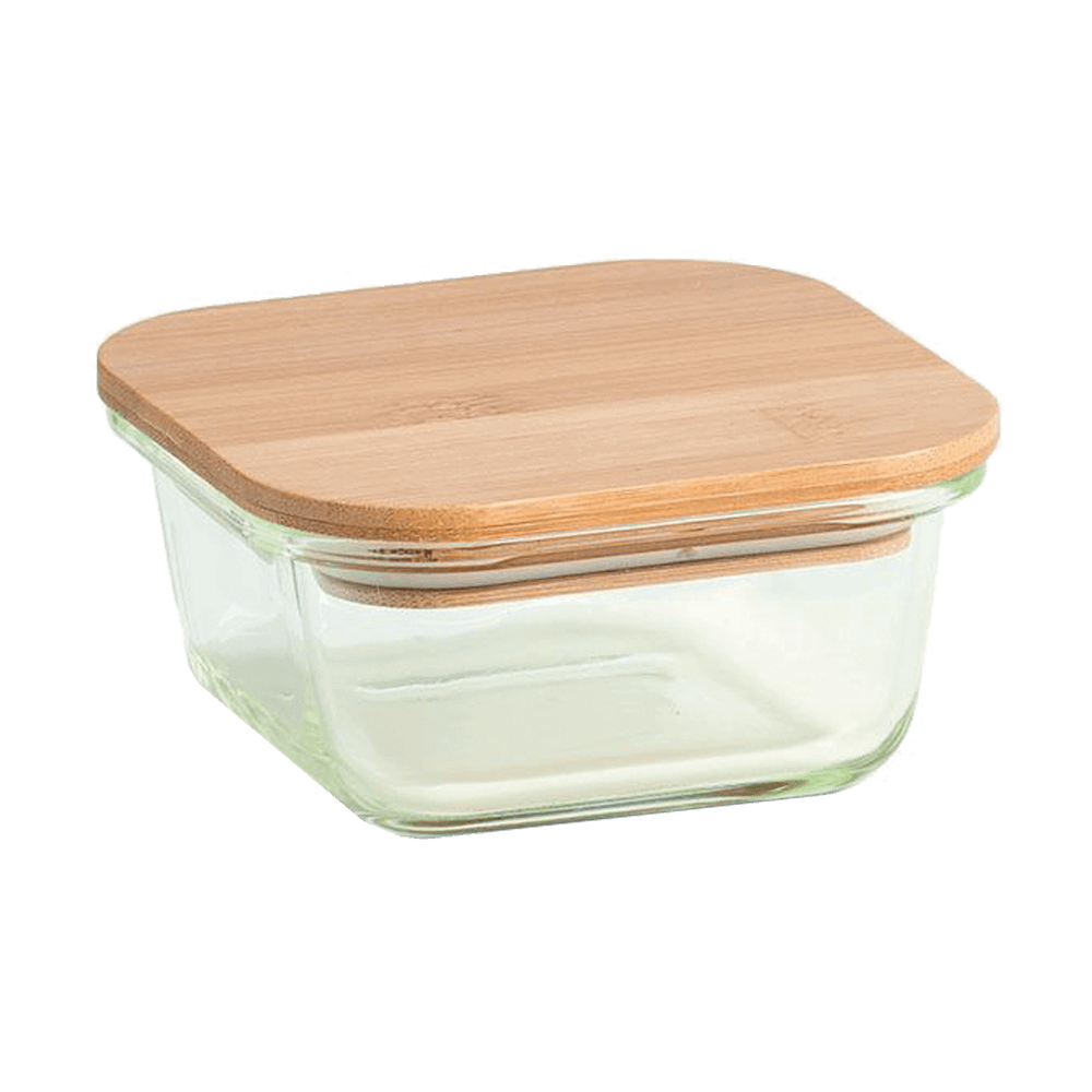 Vorratsbehälter mit Bambusdeckel Glas-Vorratsdose mit Bambusdeckel