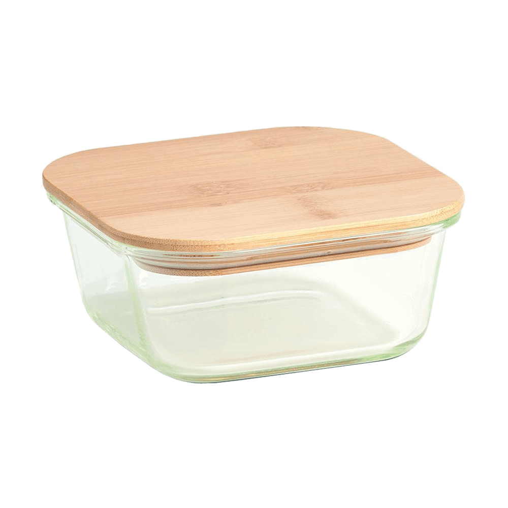 Vorratsbehälter mit Bambusdeckel Glas-Vorratsdose mit Bambusdeckel