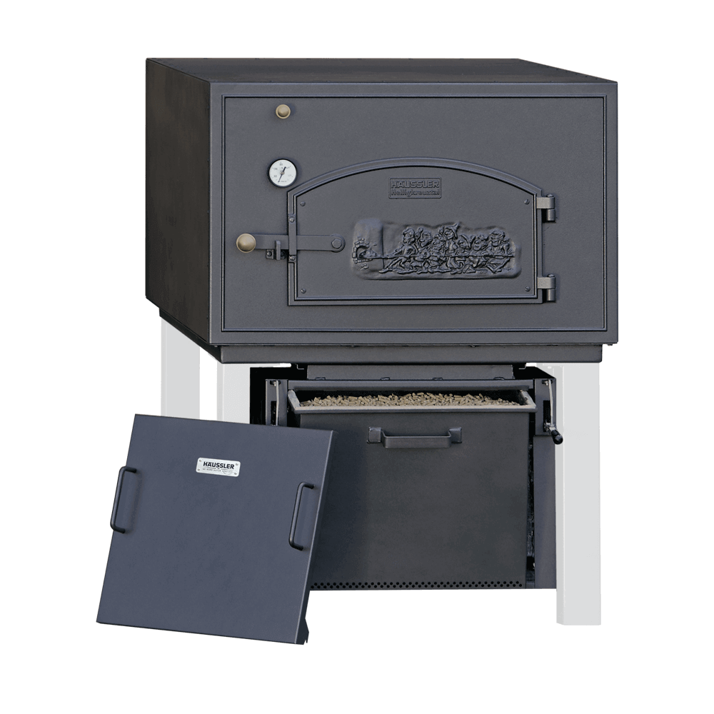 HABO Pellet 4/6 Holzbackofen mit Pelletschublade ohne Füße, Farbe: anthrazit
