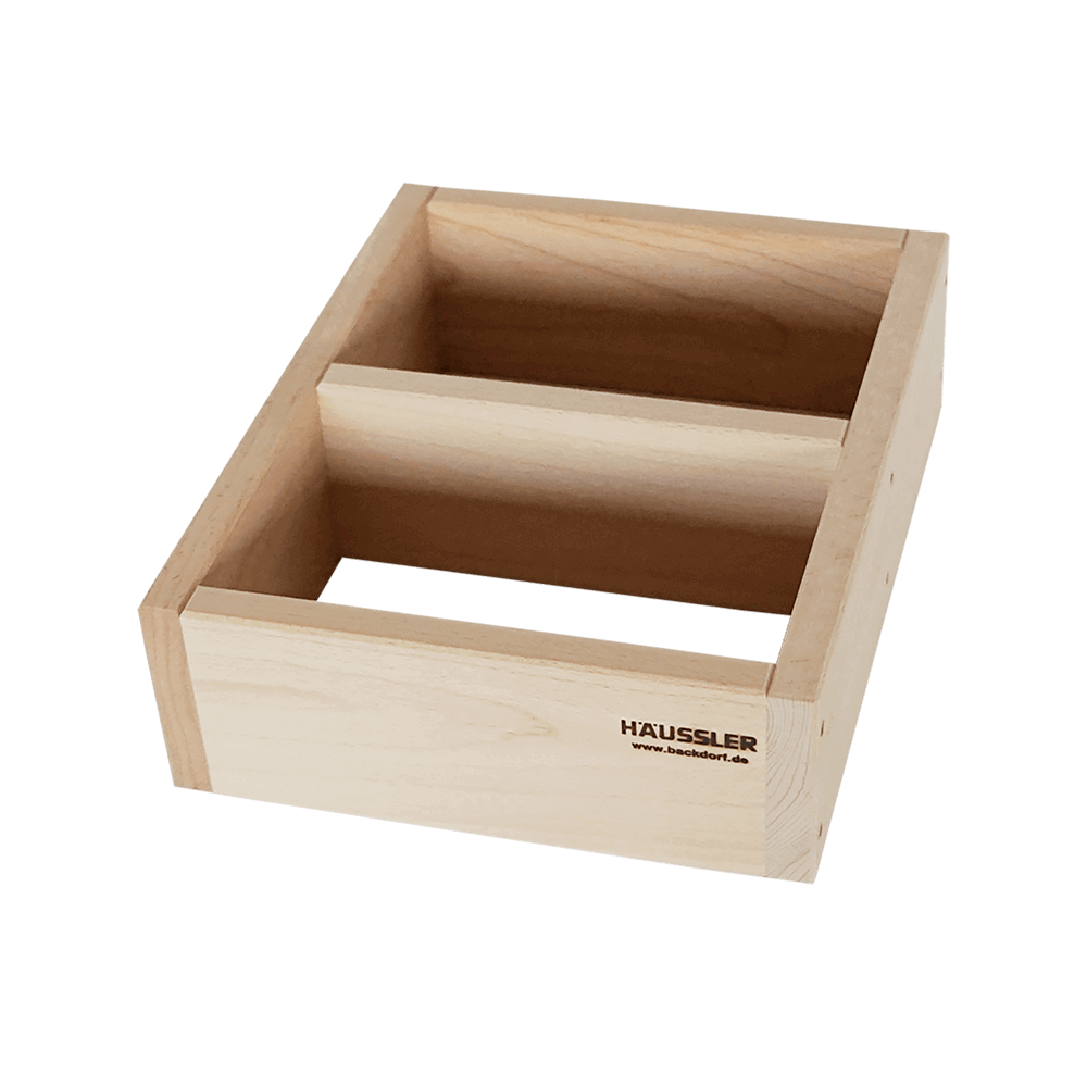 Holzbackrahmen aus Buchenholz Holzbackrahmen mit einer Abtrennung