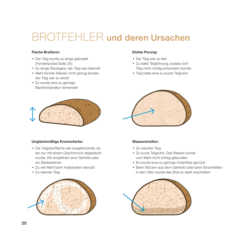 Häussler-Buch: Unser täglich Brot Band 1 Auszug aus den ersten Seiten des Häussler-Buches "Unser täglich Brot Band 1". Auf der Seite geht es um Brotfehler und deren Ursachen