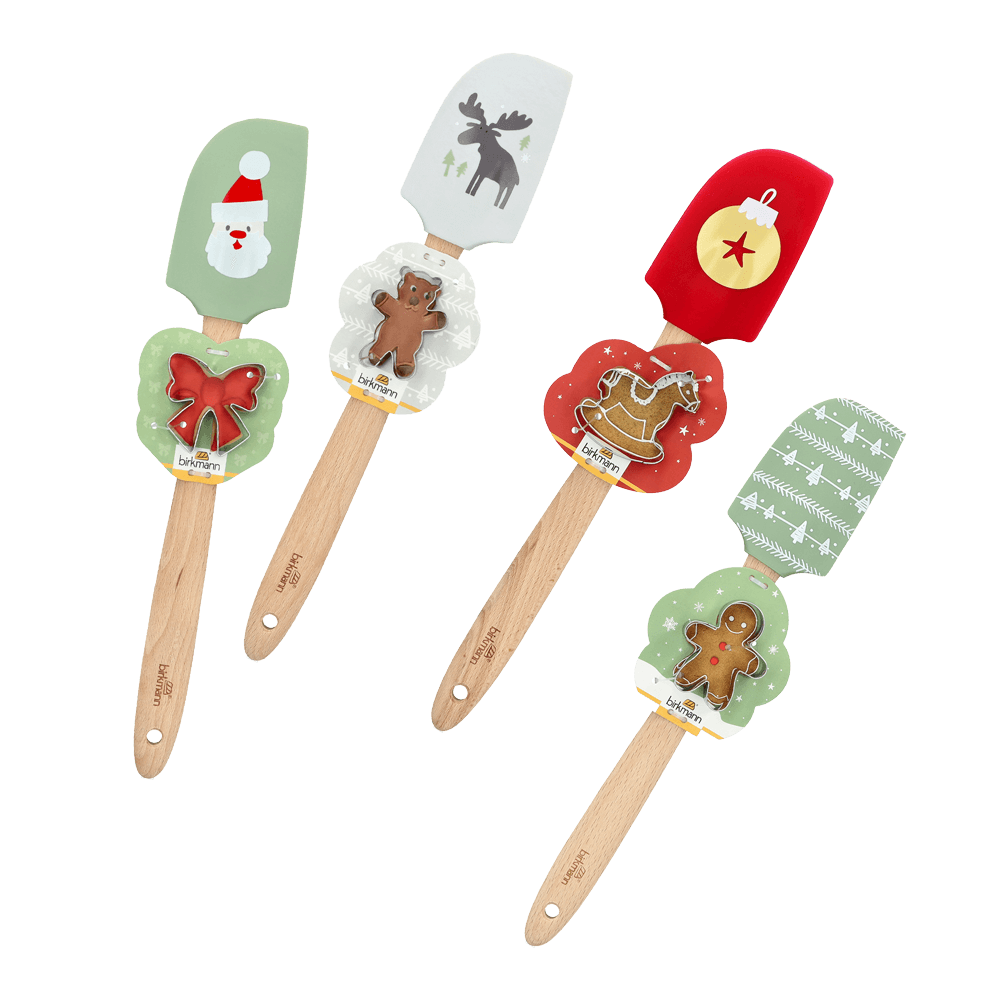 Teigschaber zum Verschenken viele verschiedene weihnachtliche Teigschaber