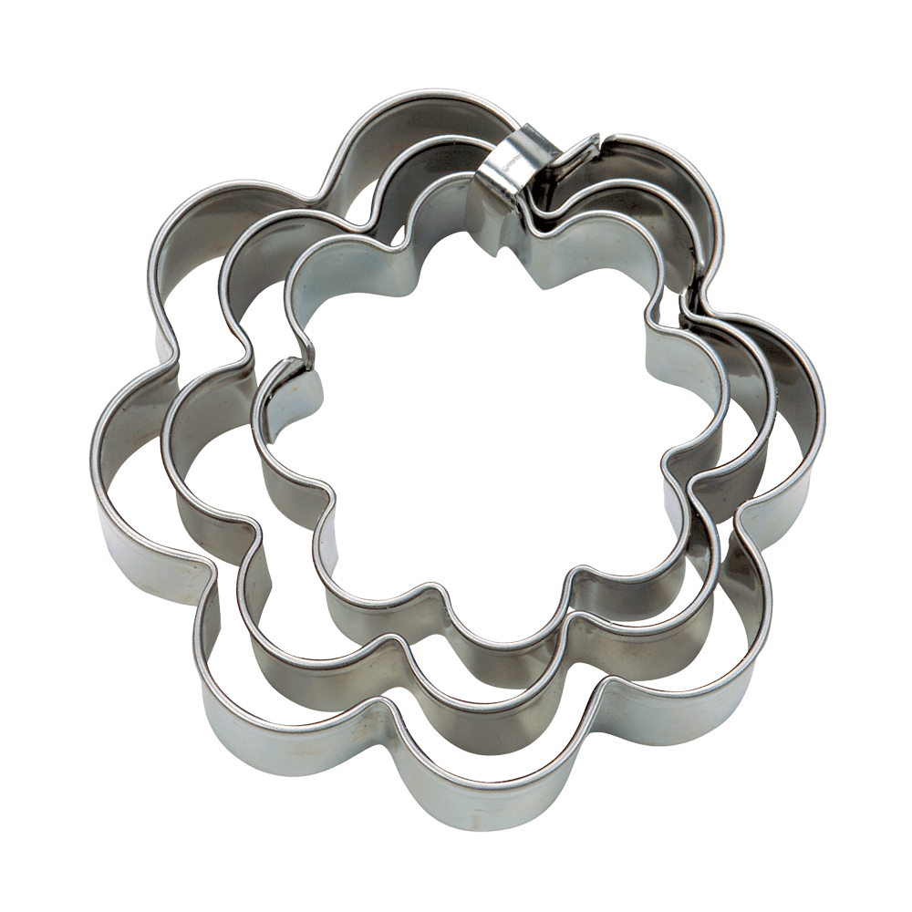 Terrassenausstecher Rosette Terrassenausstecher Rosetten aus Edelstahl in drei verschiedenen Durchmessern (3,4,5 Zentimeter)