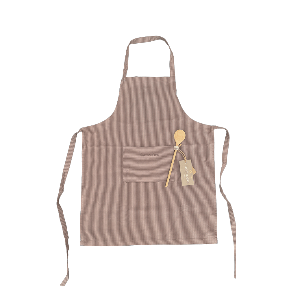 Latzschürze mit Kochlöffel, Größe M braun Latzschürze mit Kochlöffel, Größe M braun