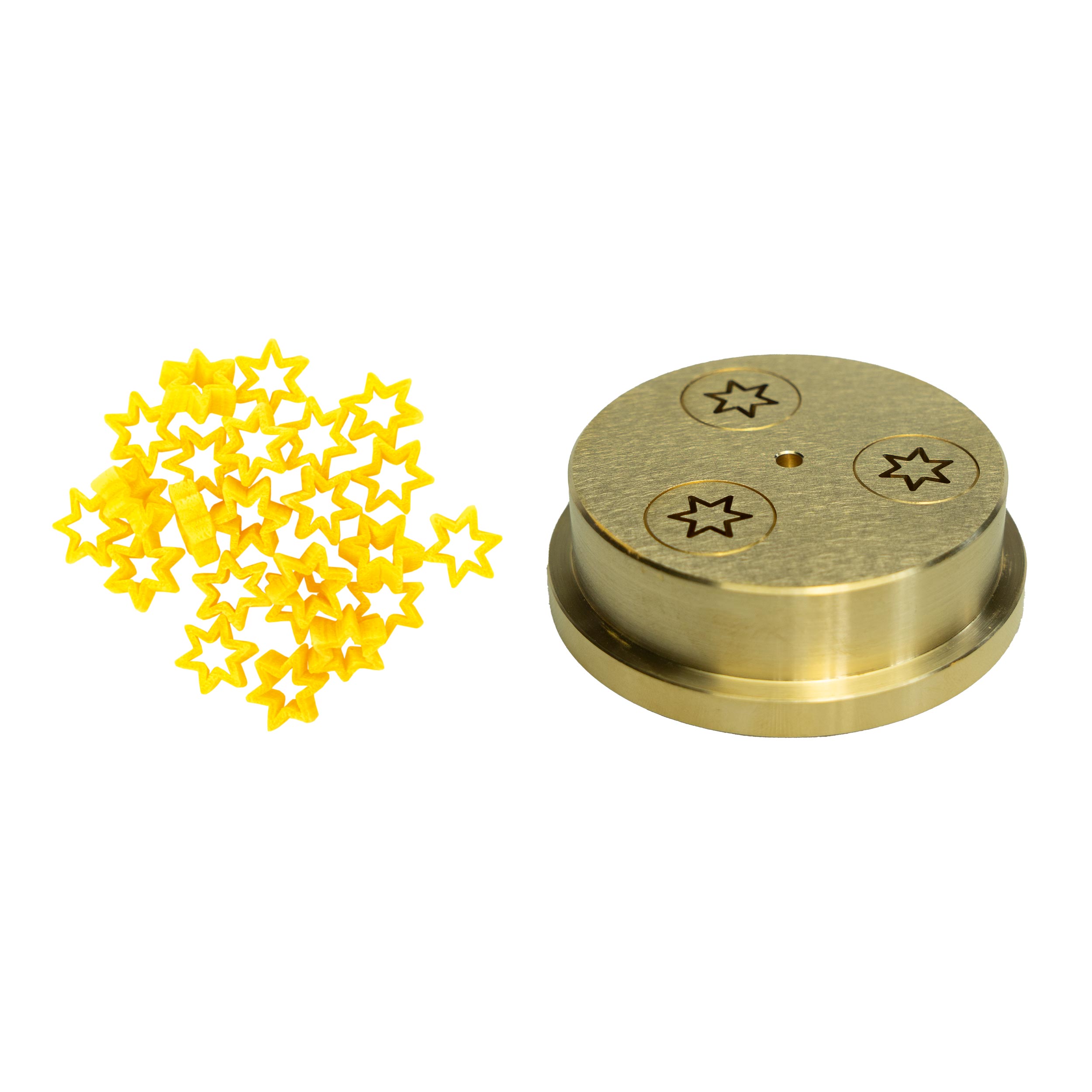 Matrize Nr. 378, Pasta 300 Matrize Stelle-maccheronifür Pasta 300 mit Beispielnudeln