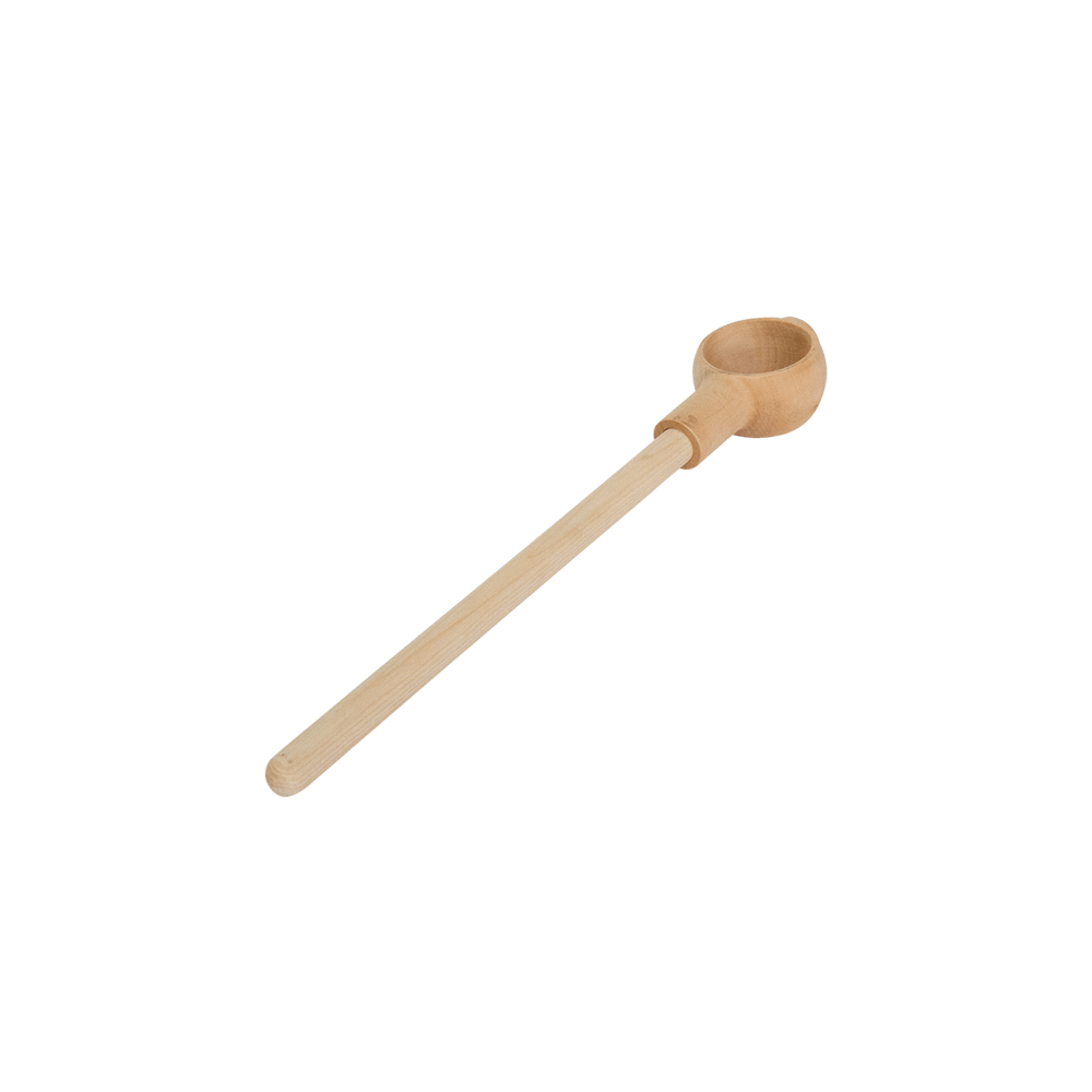 Knauzenschießer Ein Knauzenschießer aus Holz mit einem kurzen Stiel ohne Hintergrund abgebildet