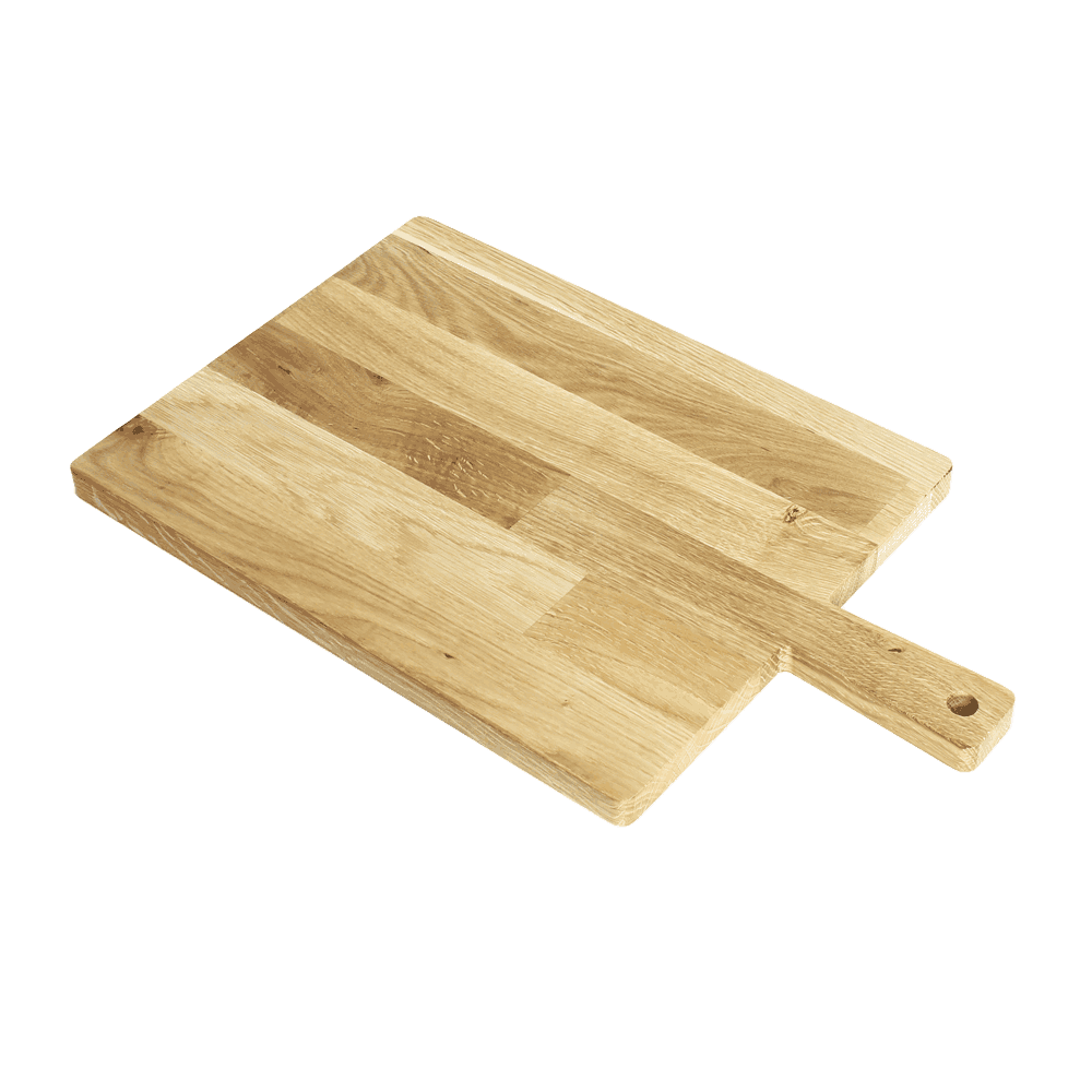 Servierbrett 38 x 22,5 cm Servierbrett aus Eichenholz ohne Hintergrund.