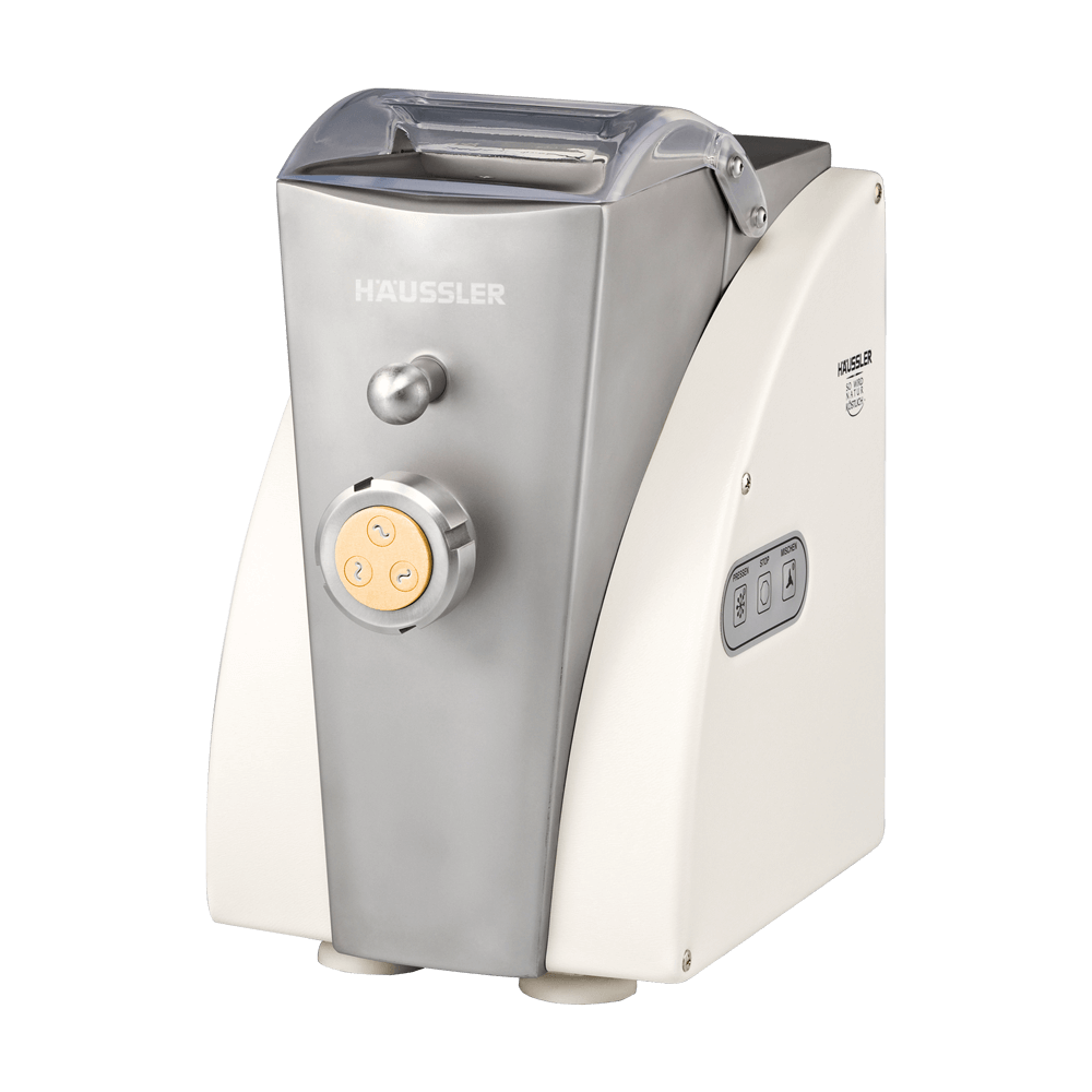 Nudelmaschine aus Edelstahl in weiß