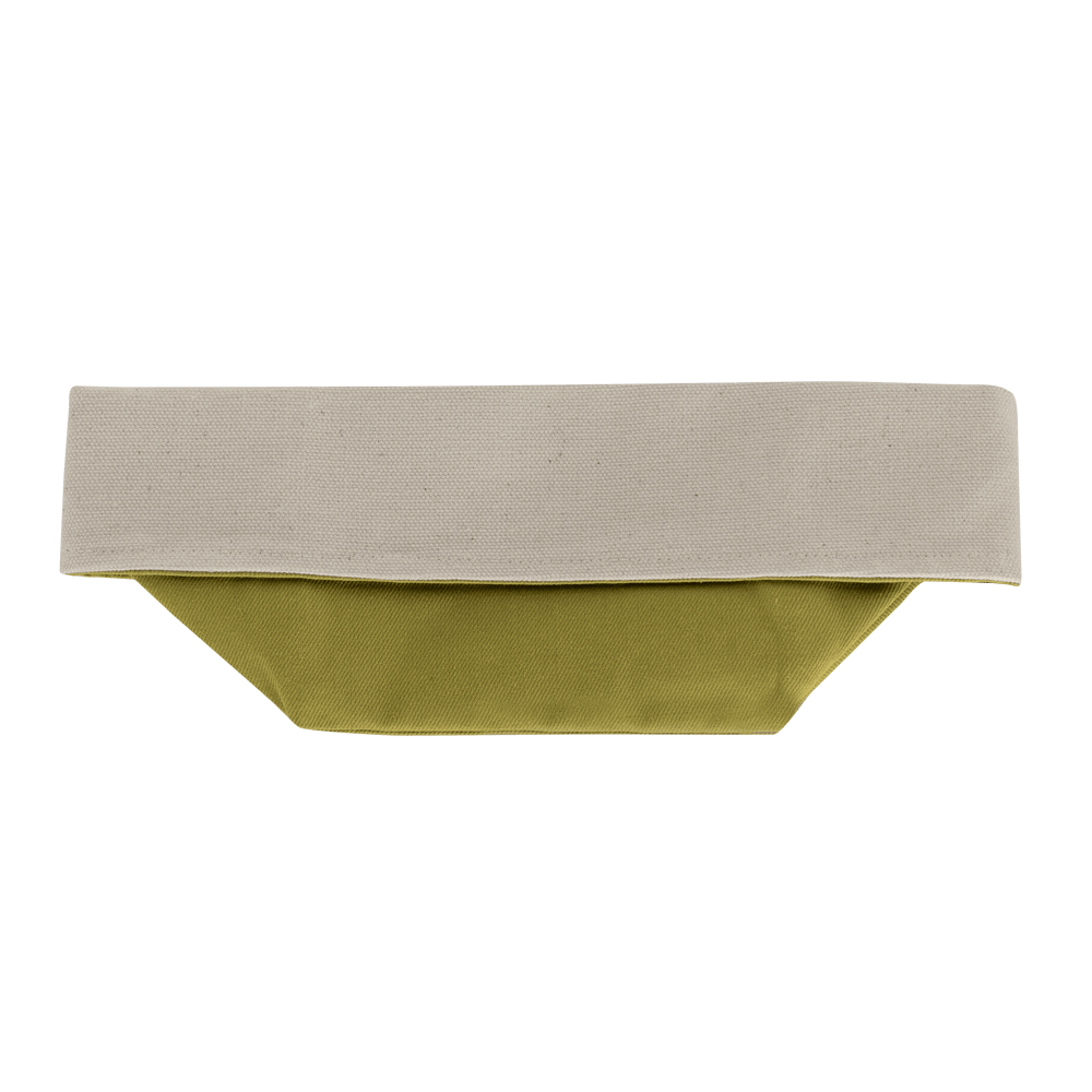 gefaltetes Brotkörbchen aus Baumwolle in Olivgrün