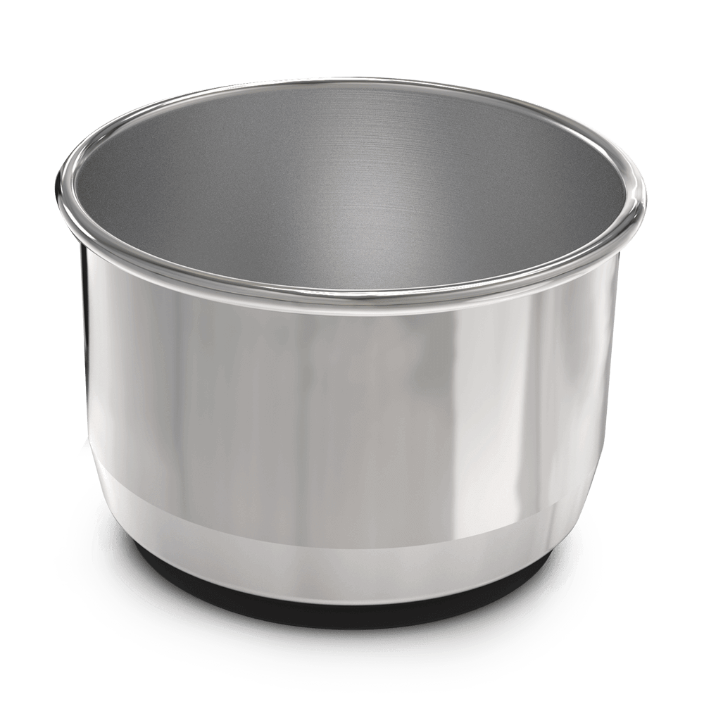 Edelstahl Teigkessel für die Teigknetmaschine, ohne Hintergrund 