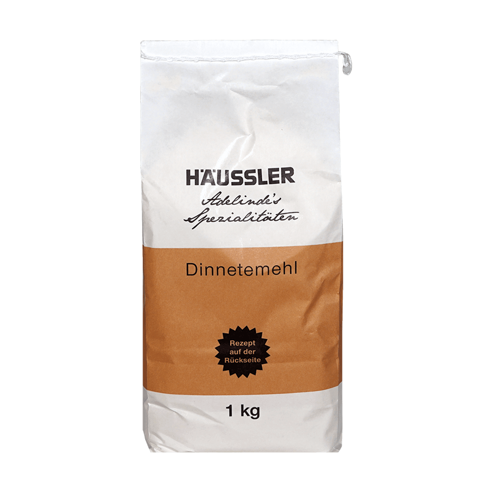 Mehlmischung für die schwäbische Pizza namens Dinnete 1 kg Dinnete Mehlpackung braunem Etikett