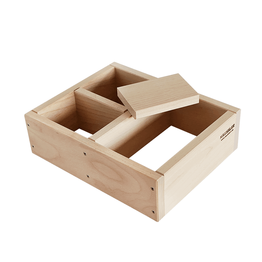 Holzbackrahmen aus Buchenholz Holzbckrahmen mit zwei Trennwänden