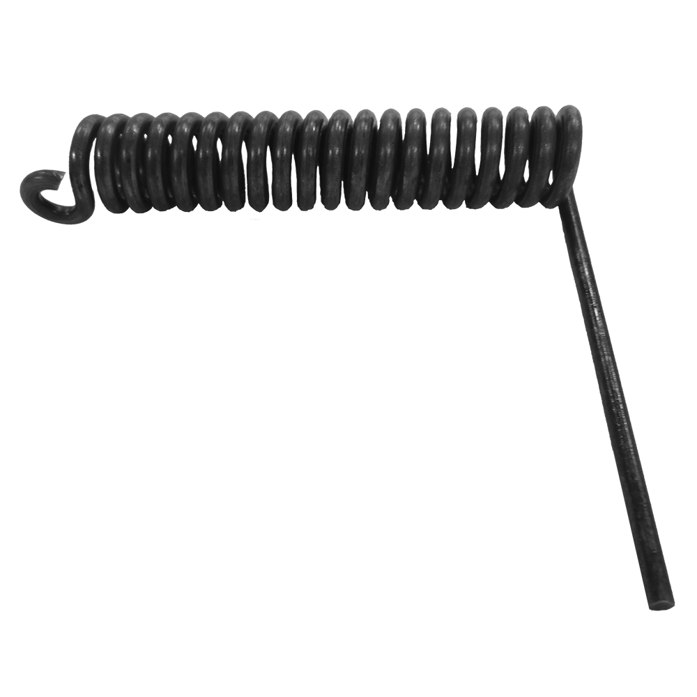 schwarze Schenkelfeder für die rechte Seite an der Türe der Holzbacköfen 15 bis 30.