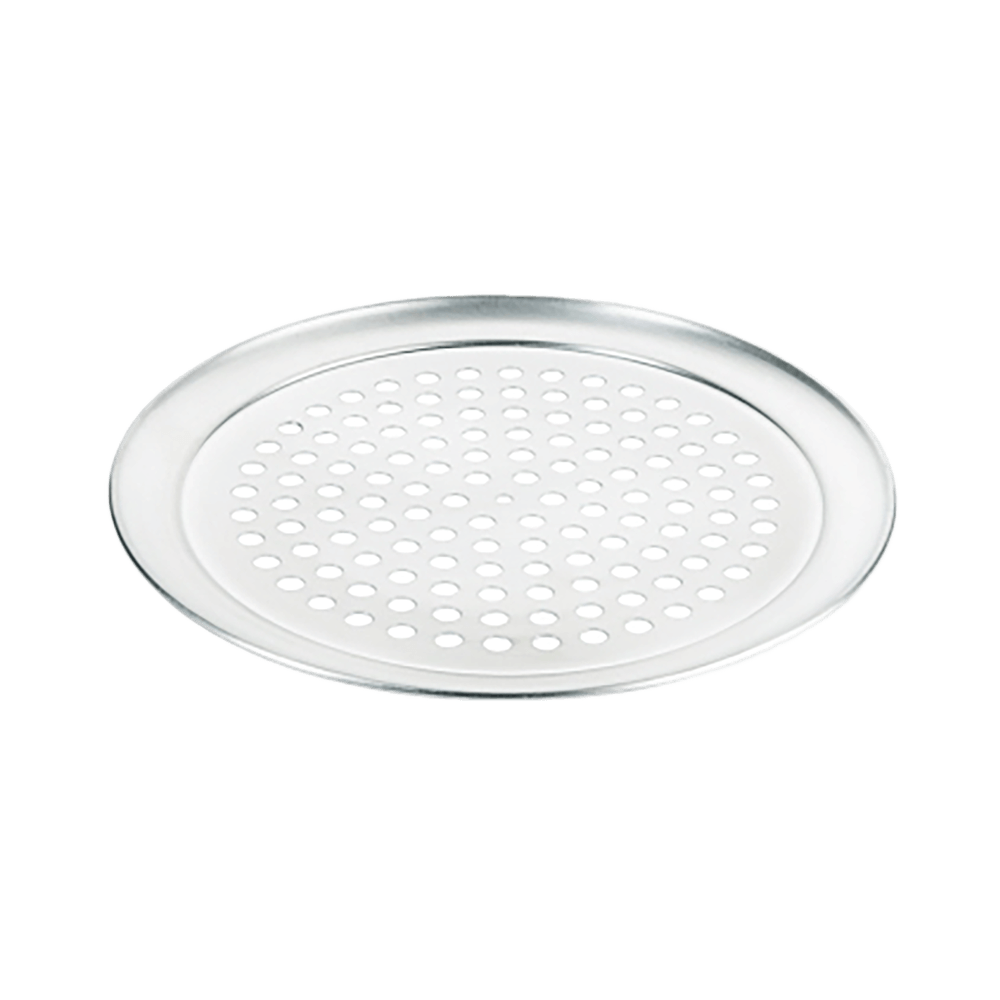 gelochtes, rundes Pizzablech, aus Aluminium