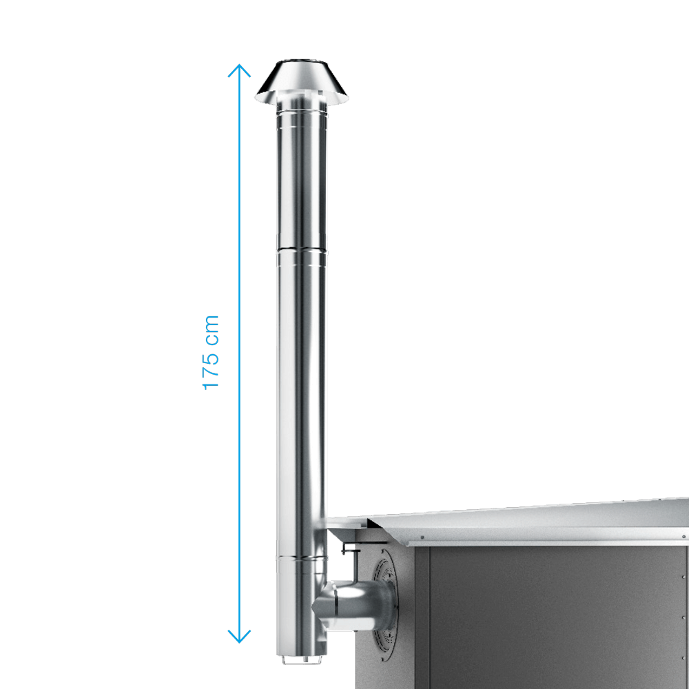 Rauchrohr Edelstahl für HABO Gusto Rauchrohr Edelstahl für HABO Gusto