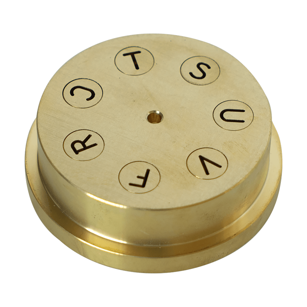 Matrize alphabeto für Pasta 300, Messingmatrize