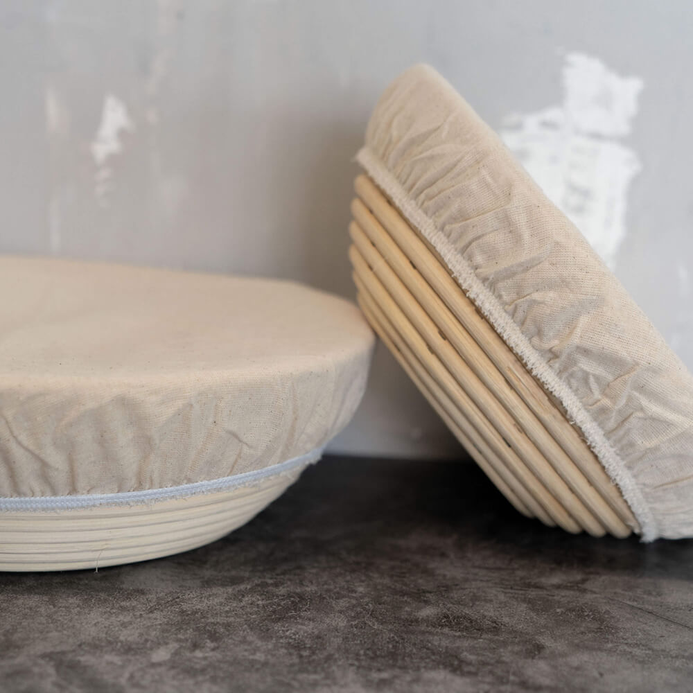 Gärkorbbezug gegen das Austrocknen der Gärhaut Gärkorbbezug auf Gärkörbchen