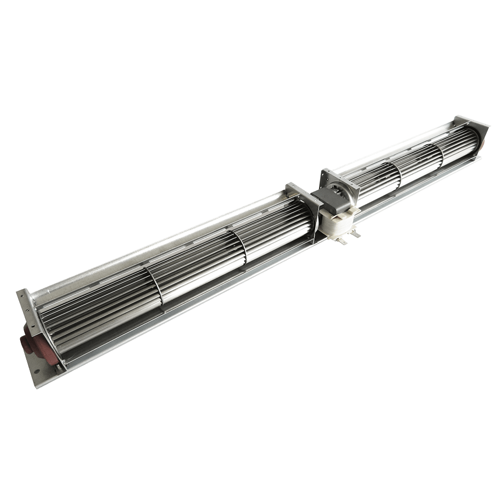 Silberner Querstromlüfter für den Elektrosteinbackofen Primus.