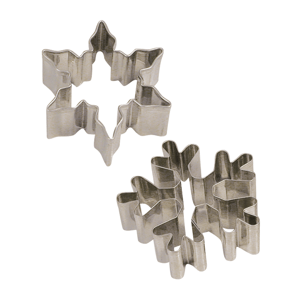 Winter-Ausstecher Winter-Ausstecher als Schneeflocken- und Eiskristall-Form