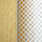 Detaiansicht Nudelhorde aus Holz und Netzgewebe