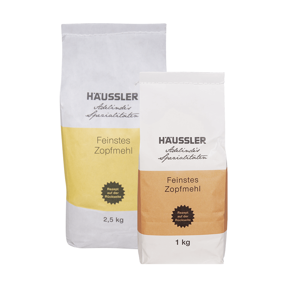 Feinstes Zopfmehl 2 Packungen vom feinsten Zopfmehl.