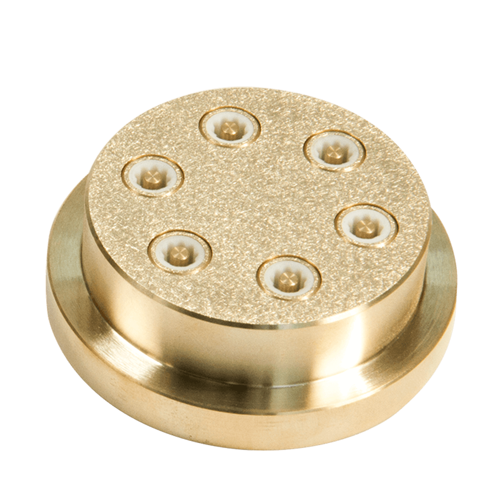 Nudelmatrize Nr. 35 für Hörnle-Nudeln für Nudelmaschine Emma und PN 100 ohne Hintergrund.