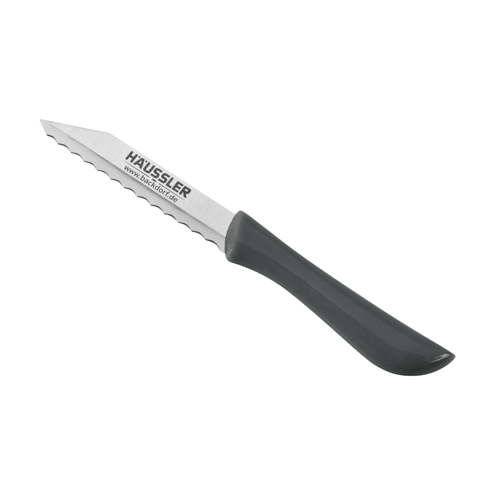 Brötchenritzmesser mit schwarzem Kunstoffgriff Brötchenritzmesser mit schwarzem Griff ohne Hintergrund